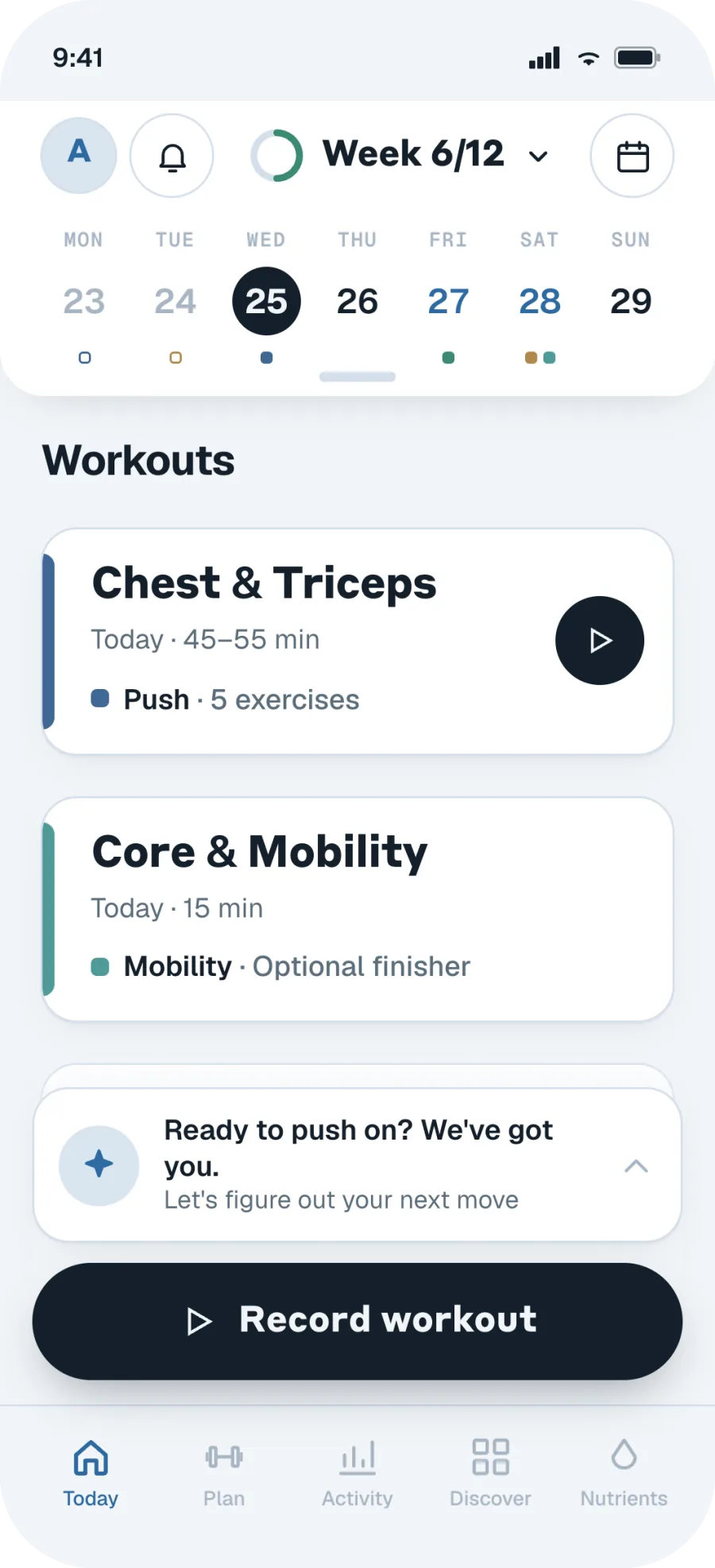 Fit4Gains app screen